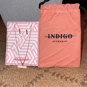 Indigo Authority necklace w earrings NWT